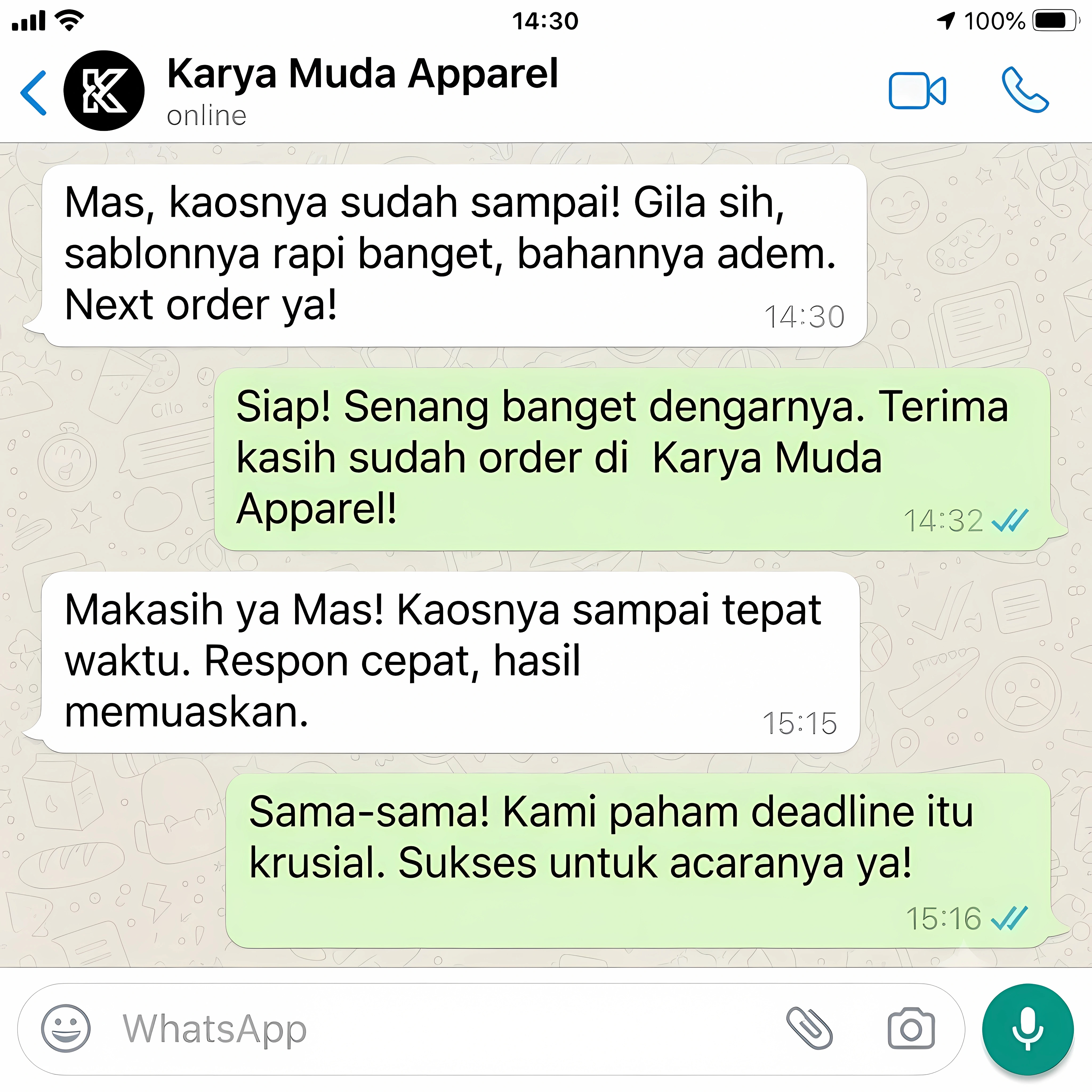 Testimoni Karya Muda Apparel