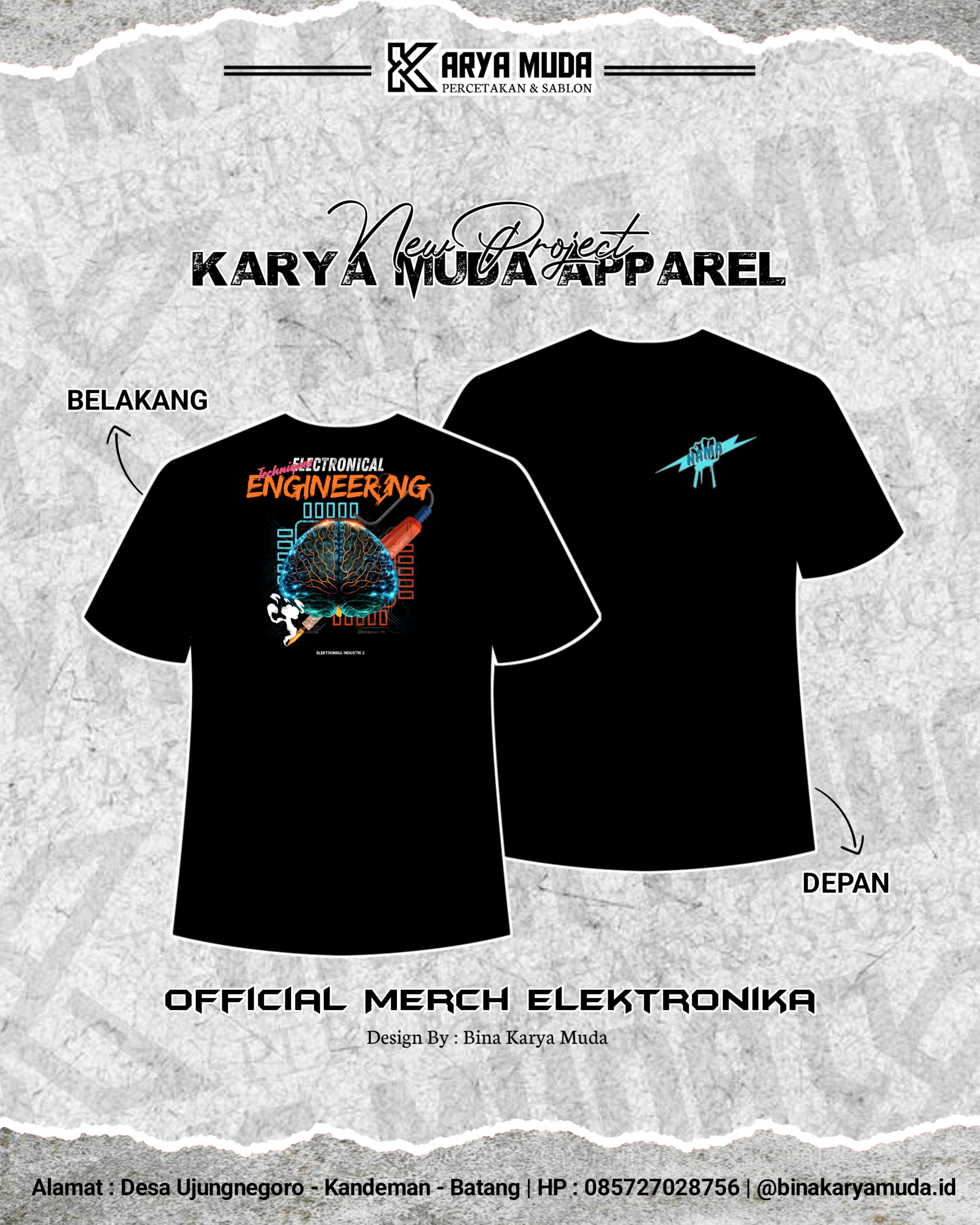 Kaos Kelas Elektro SMK Negri 1 Kandeman