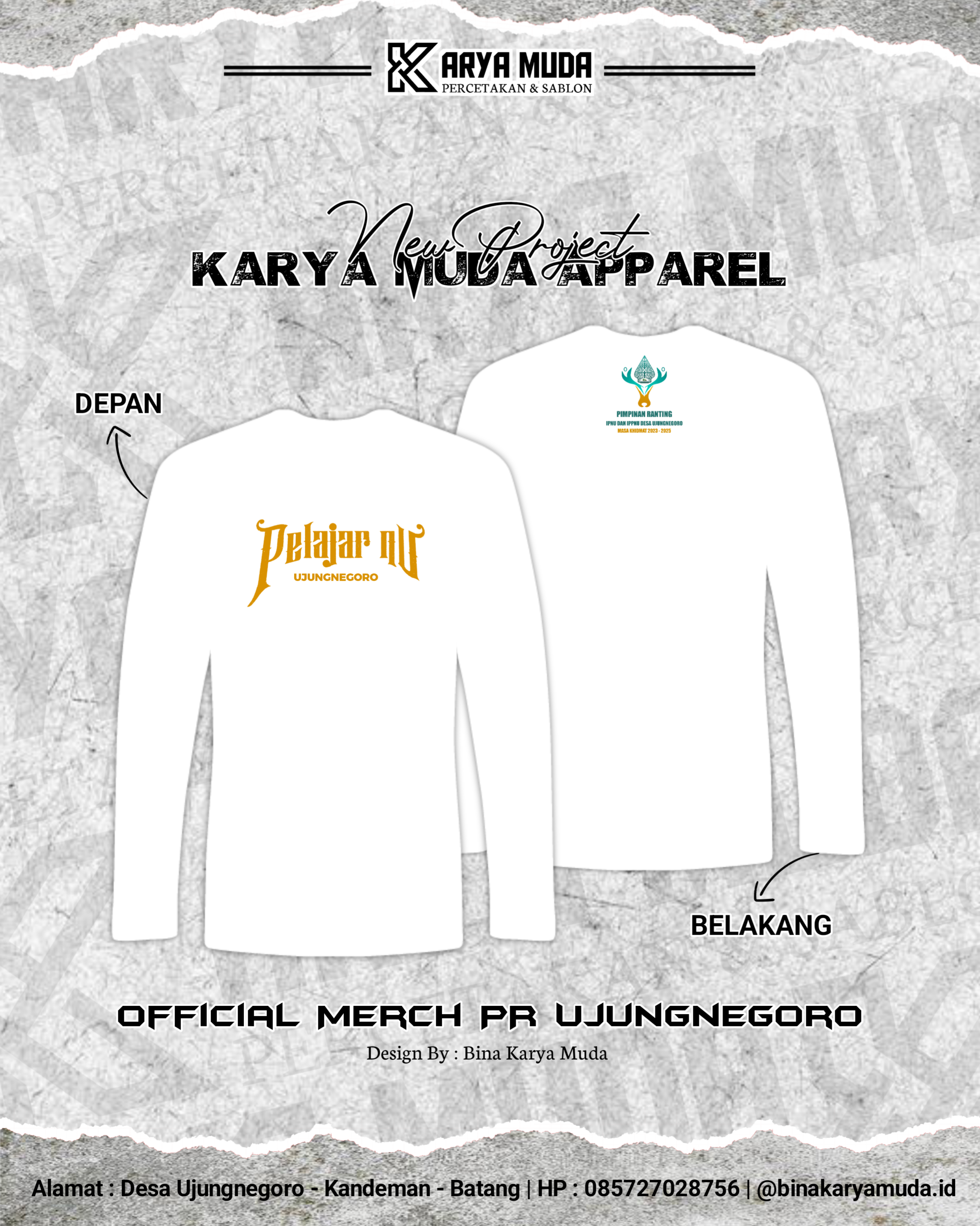 Kaos Pelajar NU Ujungnegoro Kandeman Batang